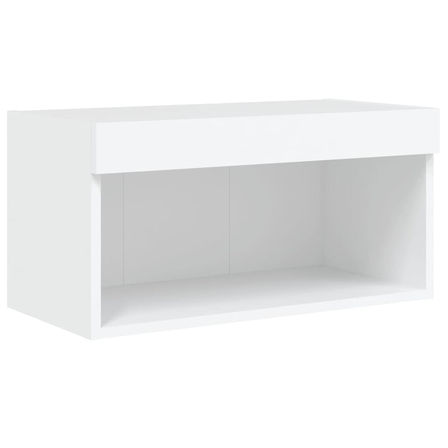 Tv-Meubel Met Led-Verlichting 60X30X30 Cm Wit