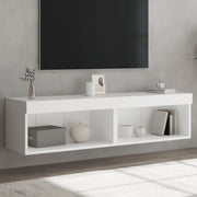 TV Cabinets with LED Lights 2 pcs 60x30x30 cm White