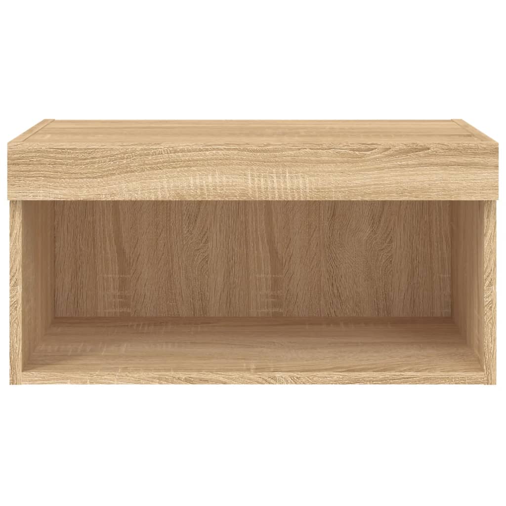 Tv-Meubel Met Led-Verlichting 60X30X30 Cm Sonoma Eikenkleurig