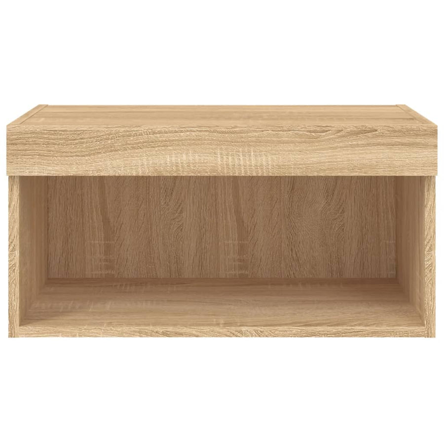 Tv-Meubel Met Led-Verlichting 60X30X30 Cm Sonoma Eikenkleurig
