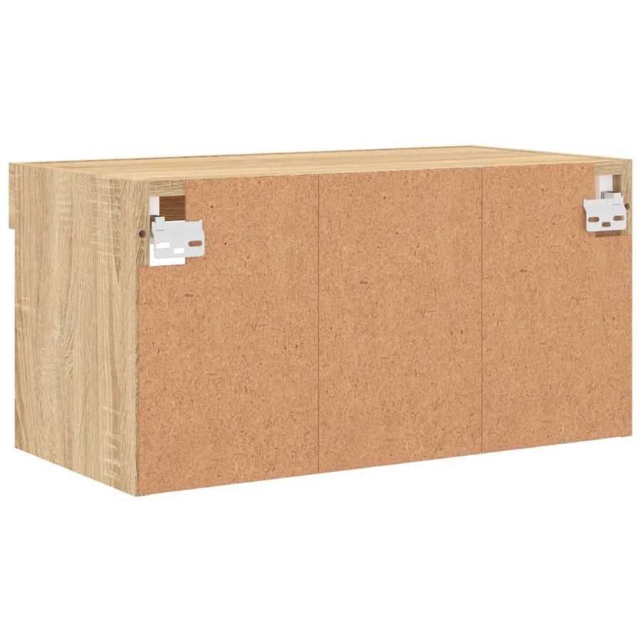 Tv-Meubel Met Led-Verlichting 60X30X30 Cm Sonoma Eikenkleurig