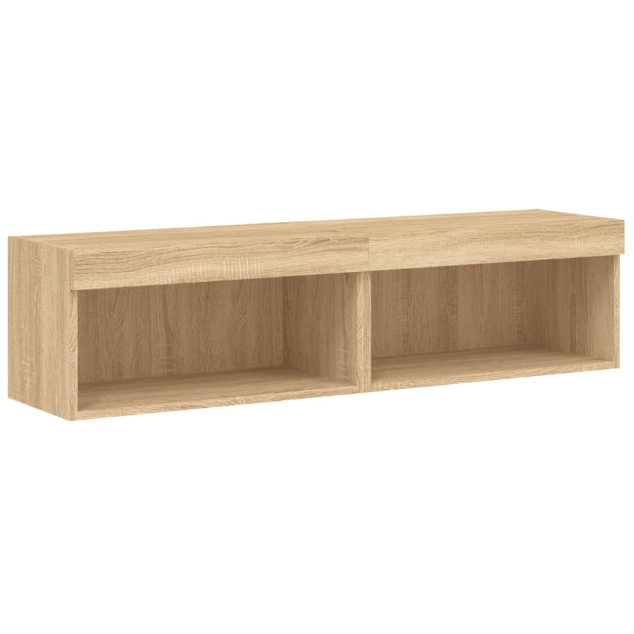 Tv-Meubels Met Led-Verlichting 2 St 60X30X30 Cm Sonoma Eiken