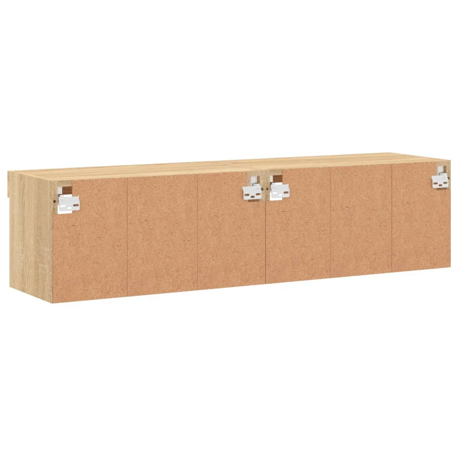 Tv-Meubels Met Led-Verlichting 2 St 60X30X30 Cm Sonoma Eiken