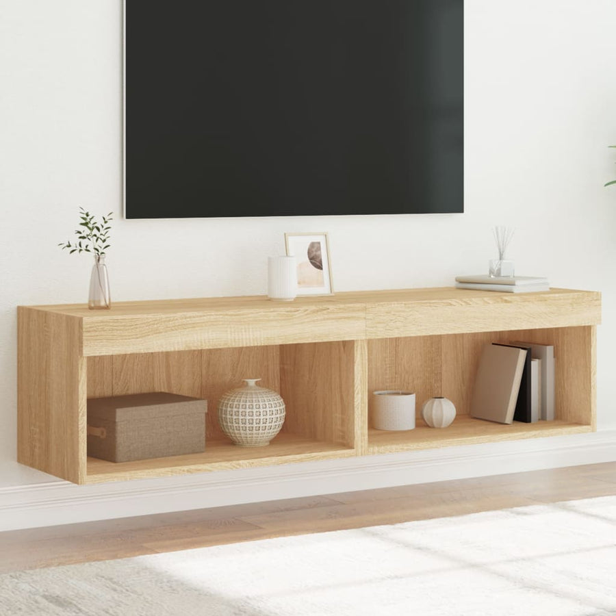 Tv-Meubels Met Led-Verlichting 2 St 60X30X30 Cm Sonoma Eiken