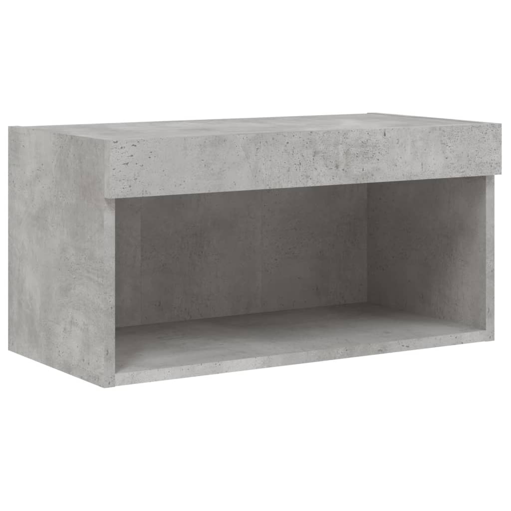 Tv-Meubel Met Led-Verlichting 60X30X30 Cm 1 60 cm Betongrijs