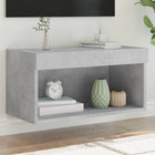 Tv-meubel 60x30x30 cm betongrijs LED