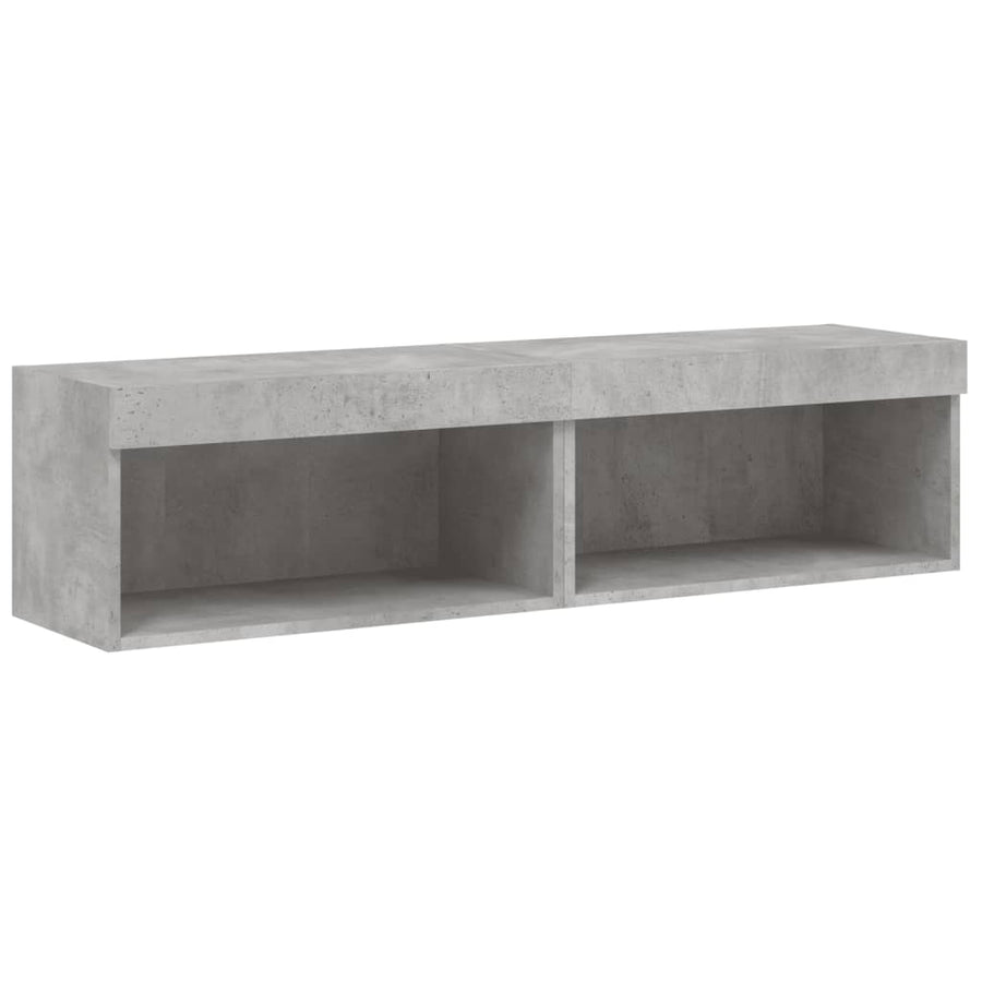 Tv-Meubels Met Led-Verlichting 2 60 x 30 x 30 cm Betongrijs
