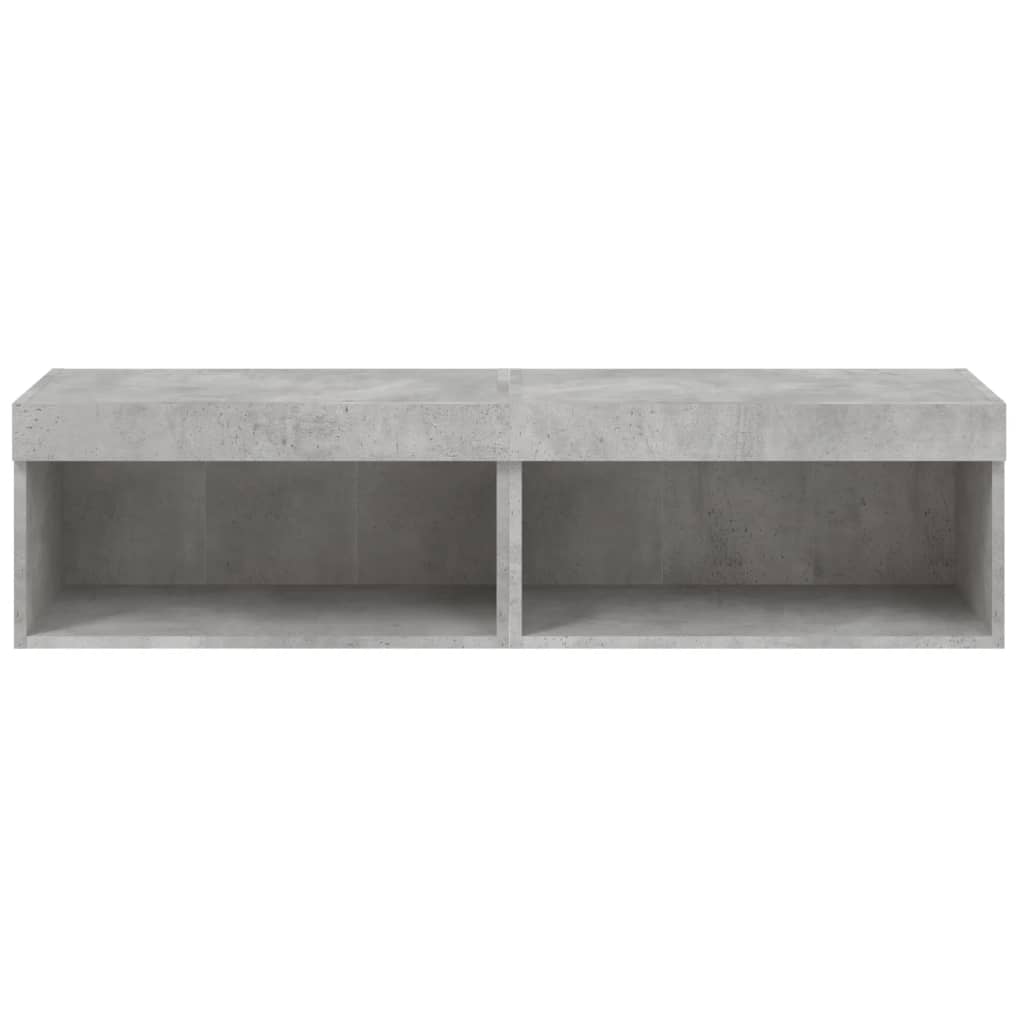 Tv-Meubels Met Led-Verlichting 2 60 x 30 x 30 cm Betongrijs