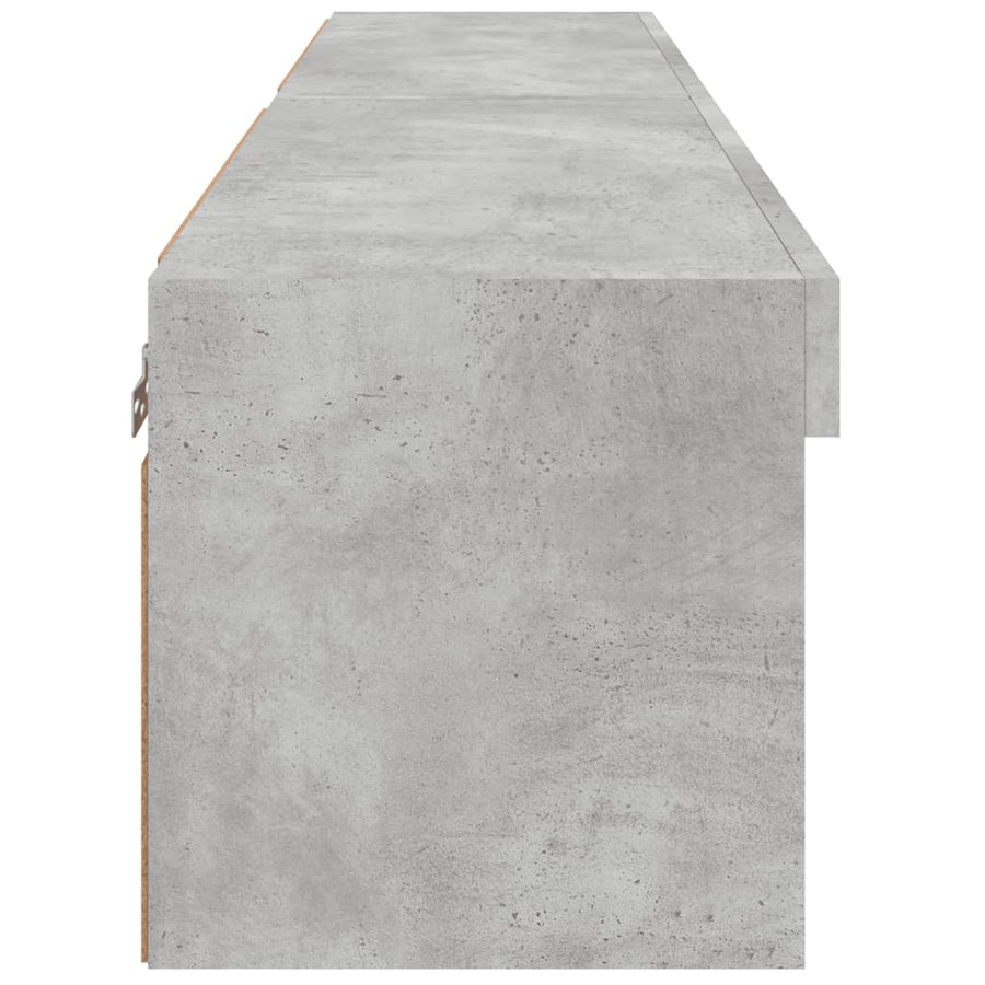 Tv-Meubels Met Led-Verlichting 2 60 x 30 x 30 cm Betongrijs