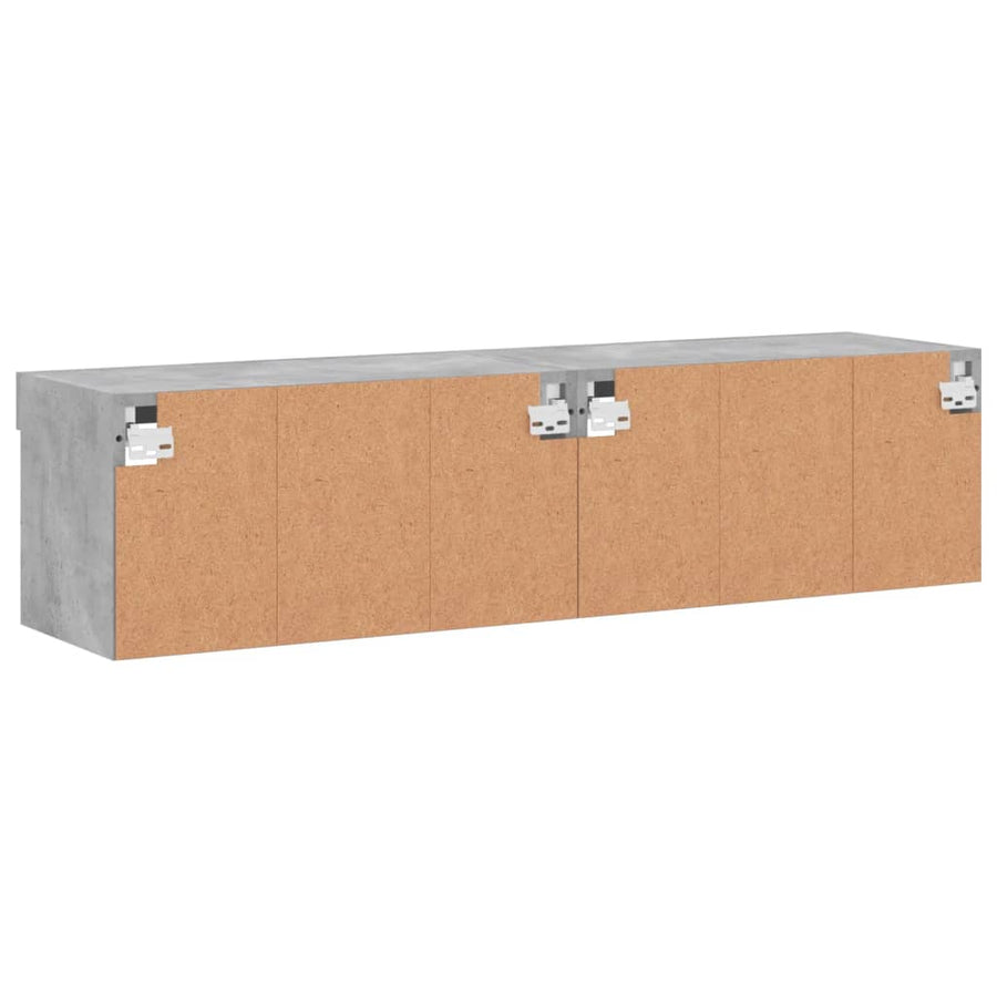 Tv-Meubels Met Led-Verlichting 2 60 x 30 x 30 cm Betongrijs