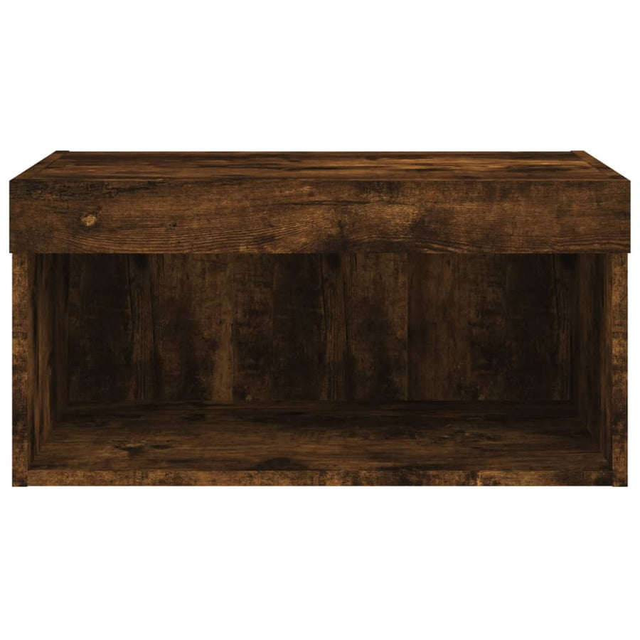 Tv-Meubel Met Led-Verlichting 60X30X30 Cm Gerookt Eikenkleurig