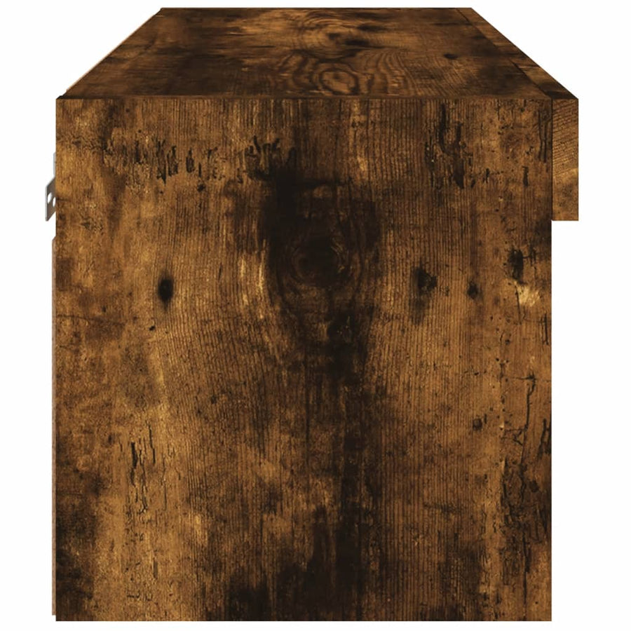 Tv-Meubel Met Led-Verlichting 60X30X30 Cm Gerookt Eikenkleurig