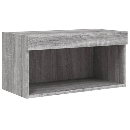 Tv-Meubel Met Led-Verlichting 60X30X30 Cm Eiken 1 60 cm Grijs sonoma