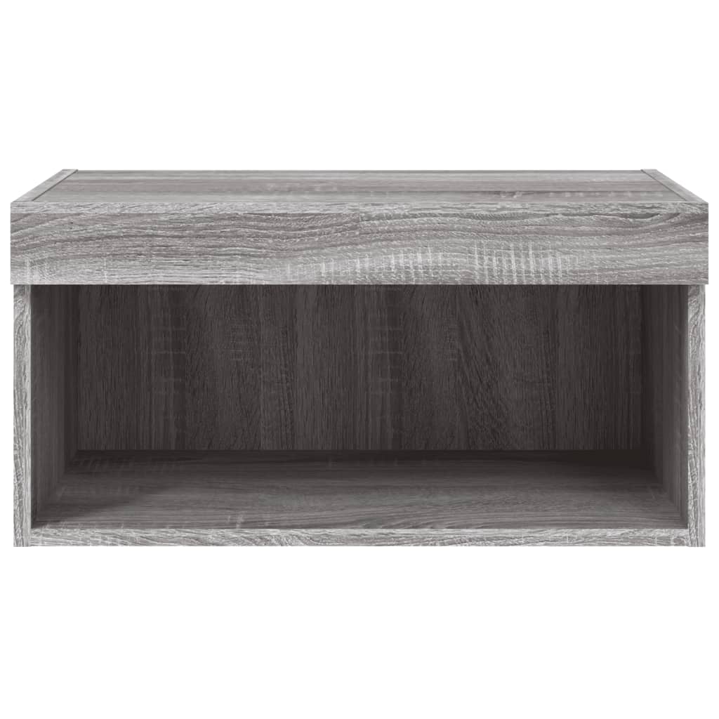 Tv-Meubel Met Led-Verlichting 60X30X30 Cm Eiken 1 60 cm Grijs sonoma
