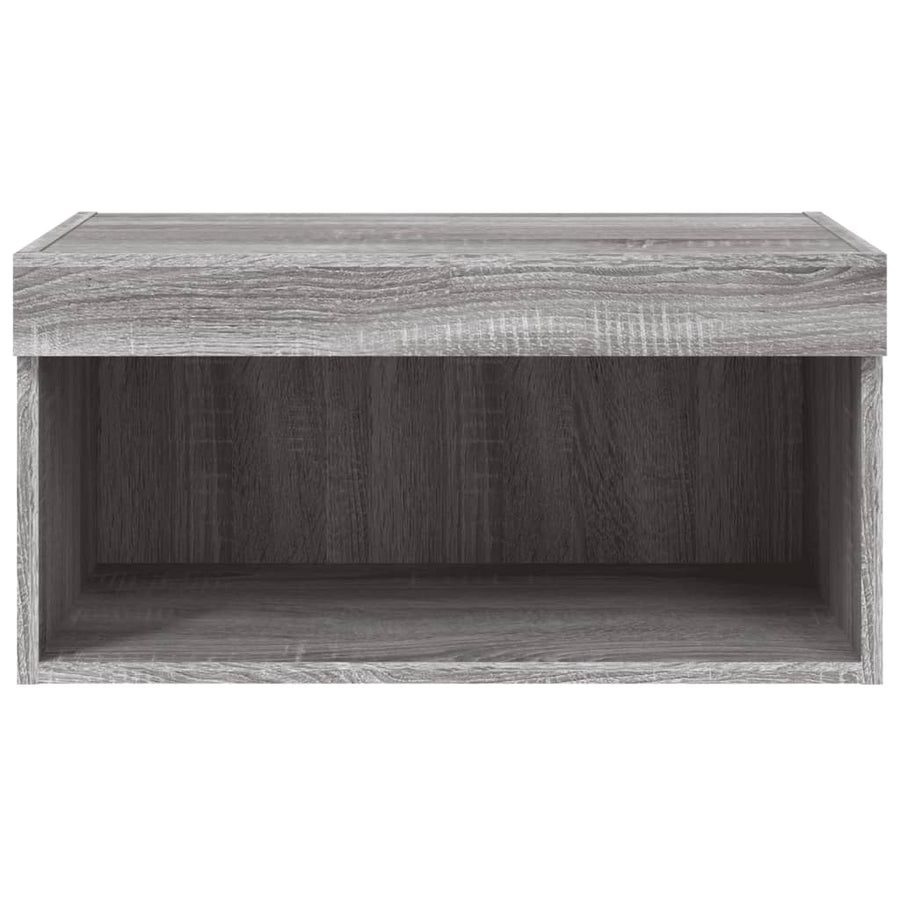 Tv-Meubel Met Led-Verlichting 60X30X30 Cm Eiken 1 60 cm Grijs sonoma