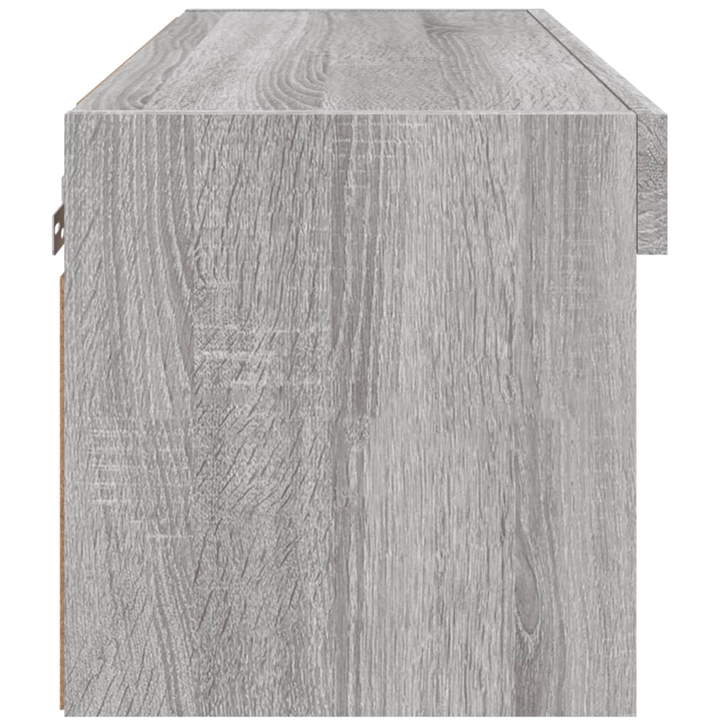 Tv-Meubel Met Led-Verlichting 60X30X30 Cm Eiken 1 60 cm Grijs sonoma