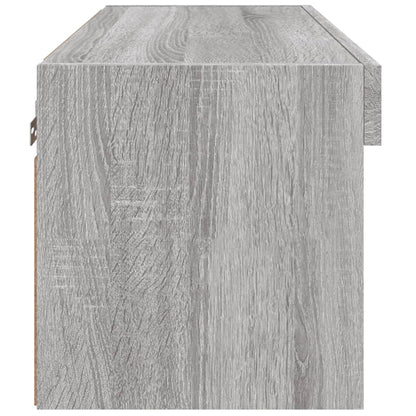 Tv-Meubel Met Led-Verlichting 60X30X30 Cm Eiken 1 60 cm Grijs sonoma