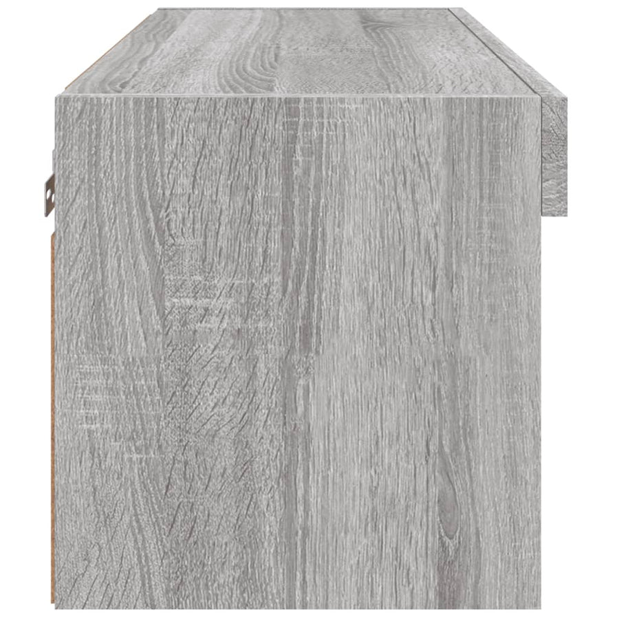 Tv-Meubel Met Led-Verlichting 60X30X30 Cm Eiken 1 60 cm Grijs sonoma