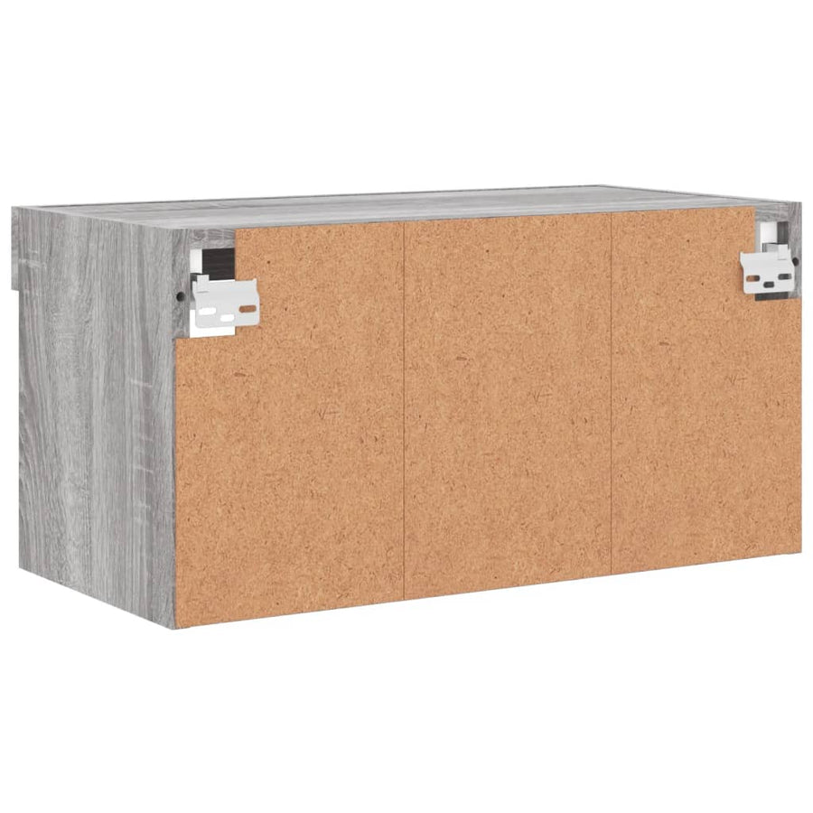 Tv-Meubel Met Led-Verlichting 60X30X30 Cm Eiken 1 60 cm Grijs sonoma