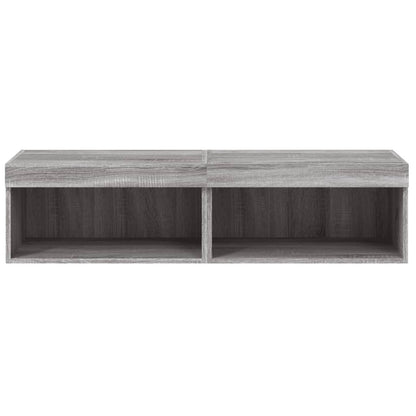 Tv-Meubels Met Led-Verlichting 60X30X30 Cm 2 60 cm Grijs sonoma