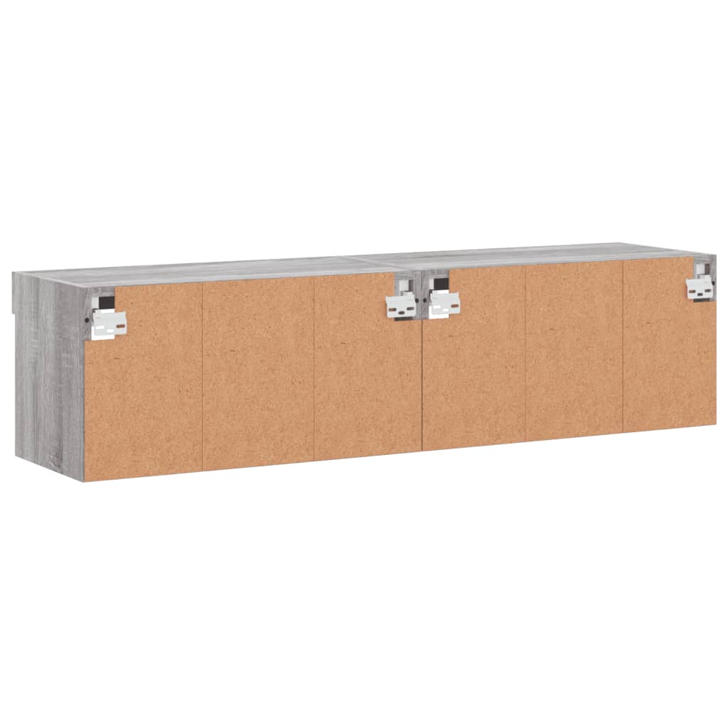 Tv-Meubels Met Led-Verlichting 60X30X30 Cm 2 60 cm Grijs sonoma
