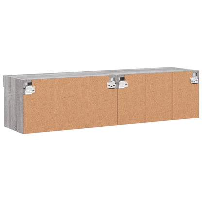 Tv-Meubels Met Led-Verlichting 60X30X30 Cm 2 60 cm Grijs sonoma