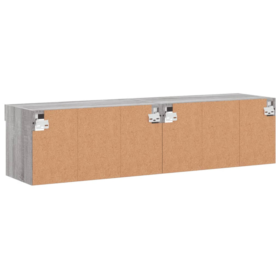 Tv-Meubels Met Led-Verlichting 60X30X30 Cm 2 60 cm Grijs sonoma