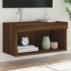 Tv-meubel 60x30x30 cm bruineikenkleur LED