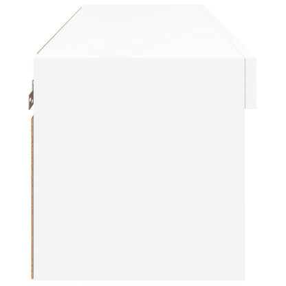 Tv-Meubel Met Led-Verlichting 80X30X30 Cm Wit