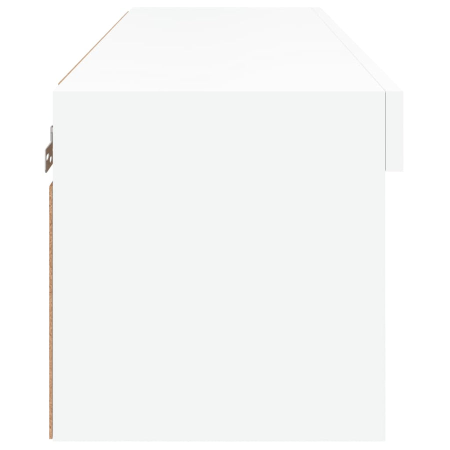 Tv-Meubel Met Led-Verlichting 80X30X30 Cm Wit