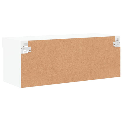 Tv-Meubel Met Led-Verlichting 80X30X30 Cm Wit
