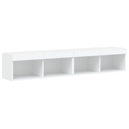 Tv-Meubels Met Led-Verlichting 2 St 80X30X30 Cm Wit