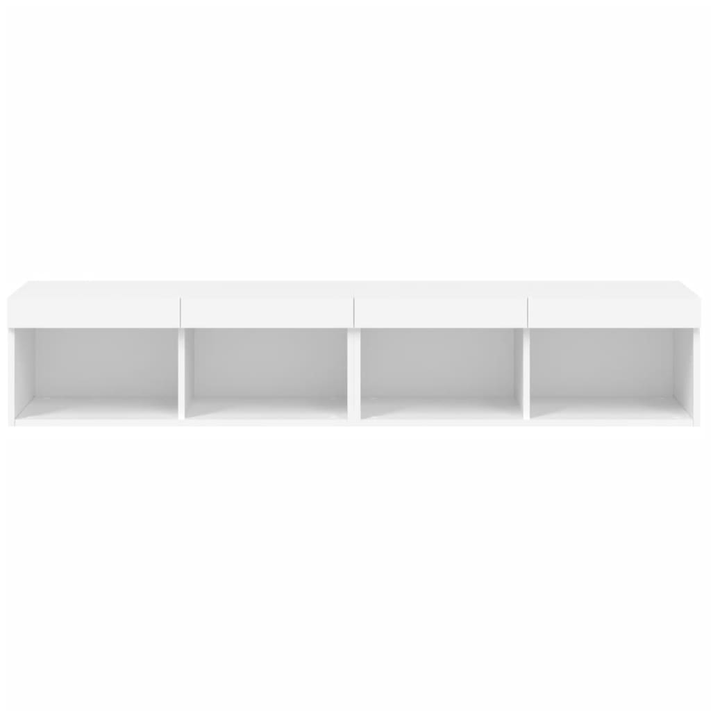 Tv-Meubels Met Led-Verlichting 2 St 80X30X30 Cm Wit