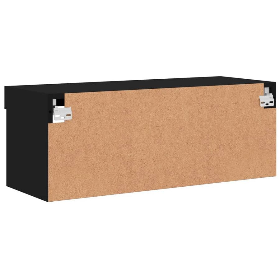 Tv-Meubel Met Led-Verlichting 80X30X30 Cm Zwart
