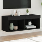 Tv-meubel 80x30x30 cm zwart wandmontage