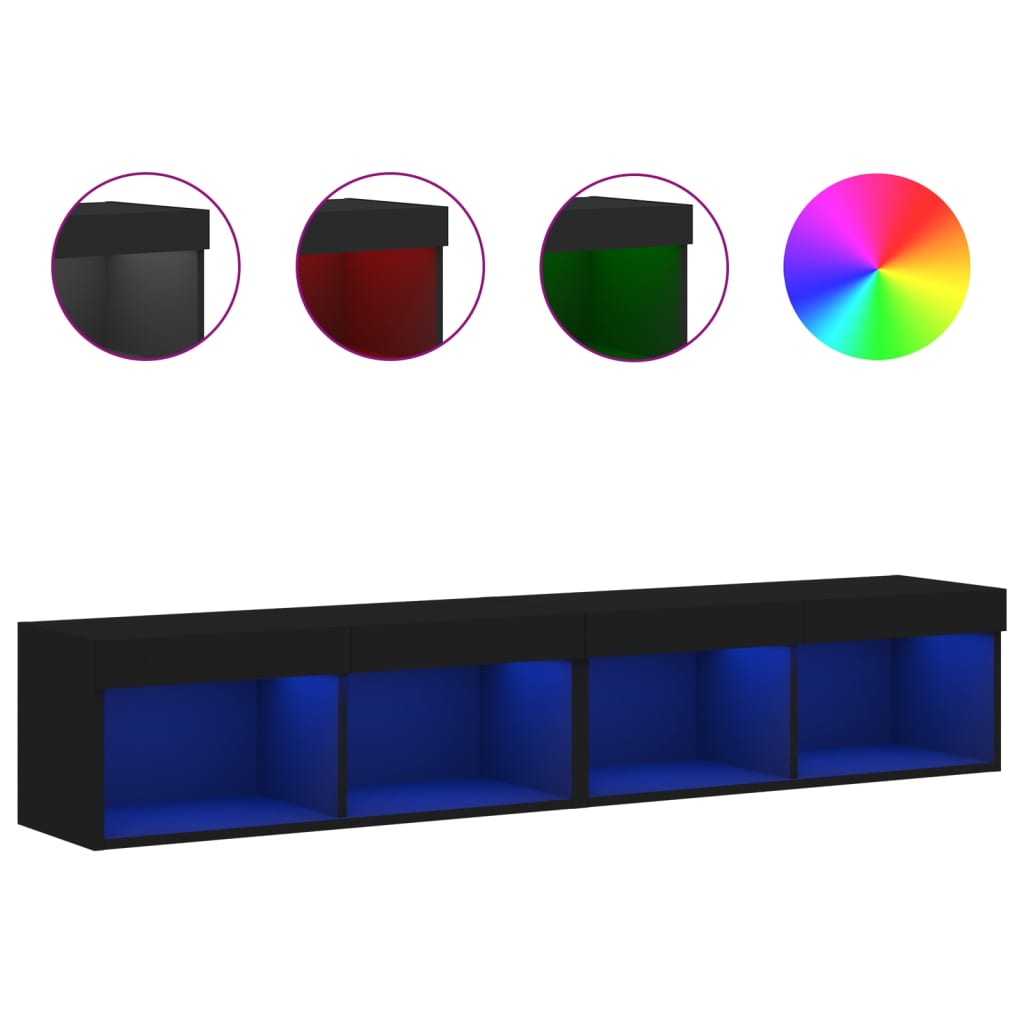 Tv-Meubels Met Led-Verlichting 80X30X30 Cm 2