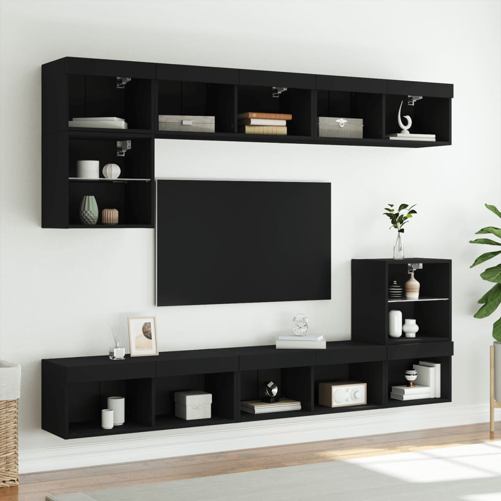 Tv-Meubels Met Led-Verlichting 80X30X30 Cm 2