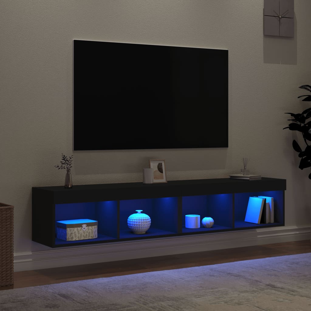 Tv-Meubels Met Led-Verlichting 80X30X30 Cm 2