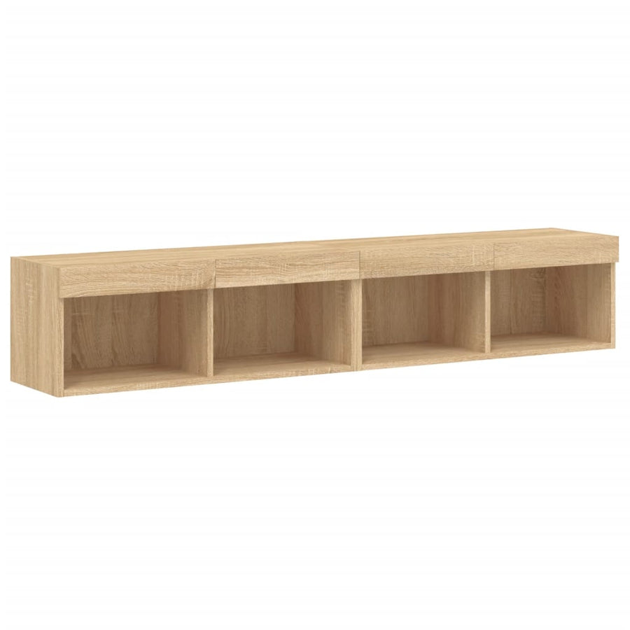 Tv-Meubels Met Led-Verlichting 2 St 80X30X30 Cm Sonoma Eiken