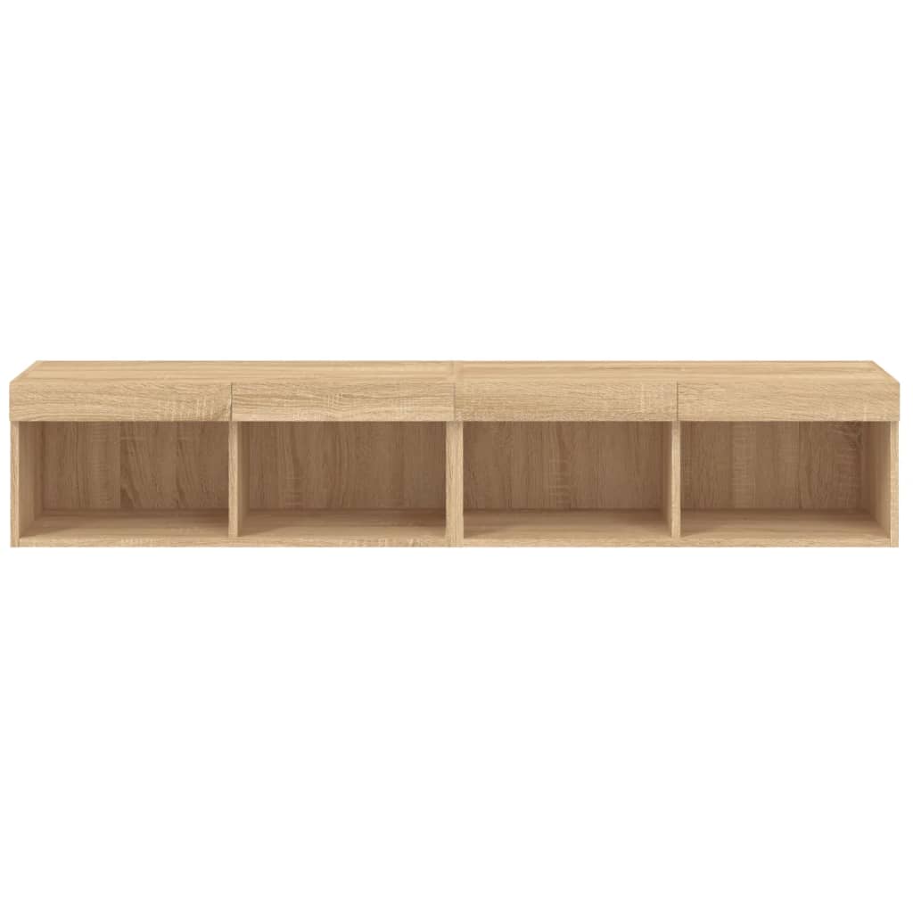 Tv-Meubels Met Led-Verlichting 2 St 80X30X30 Cm Sonoma Eiken