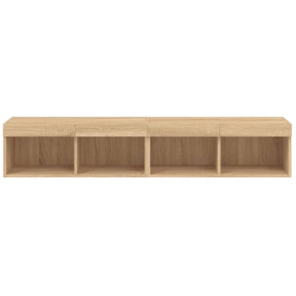 Tv-Meubels Met Led-Verlichting 2 St 80X30X30 Cm Sonoma Eiken