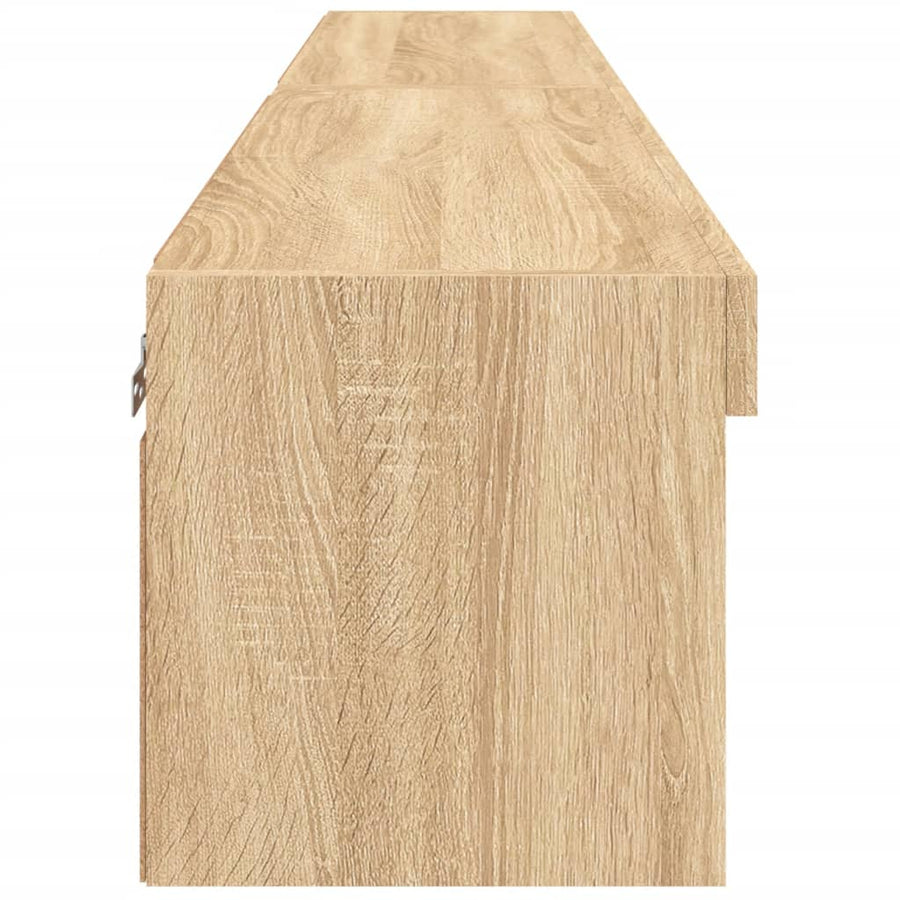 Tv-Meubels Met Led-Verlichting 2 St 80X30X30 Cm Sonoma Eiken
