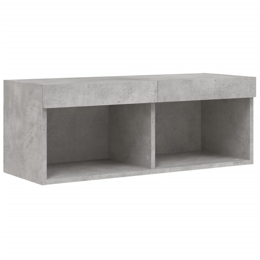 Tv-Meubel Met Led-Verlichting 80X30X30 Cm Betongrijs
