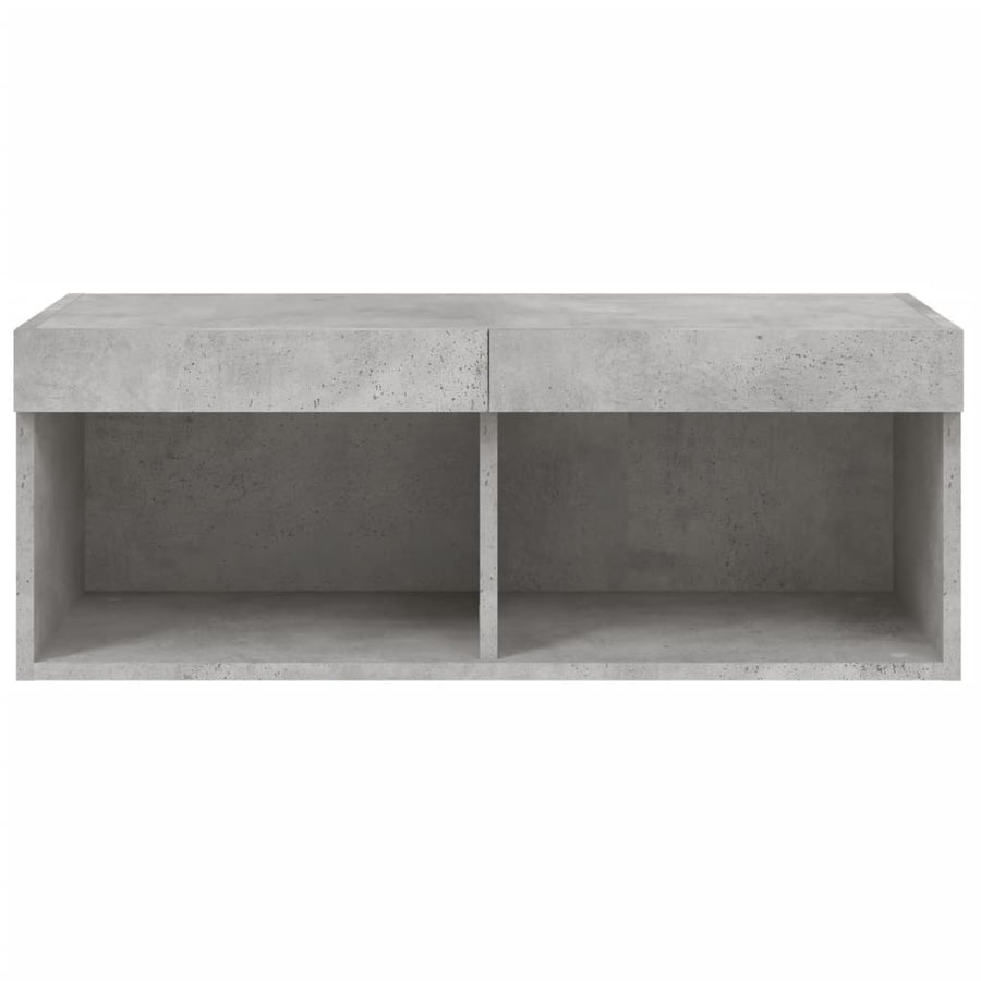 Tv-Meubel Met Led-Verlichting 80X30X30 Cm Betongrijs