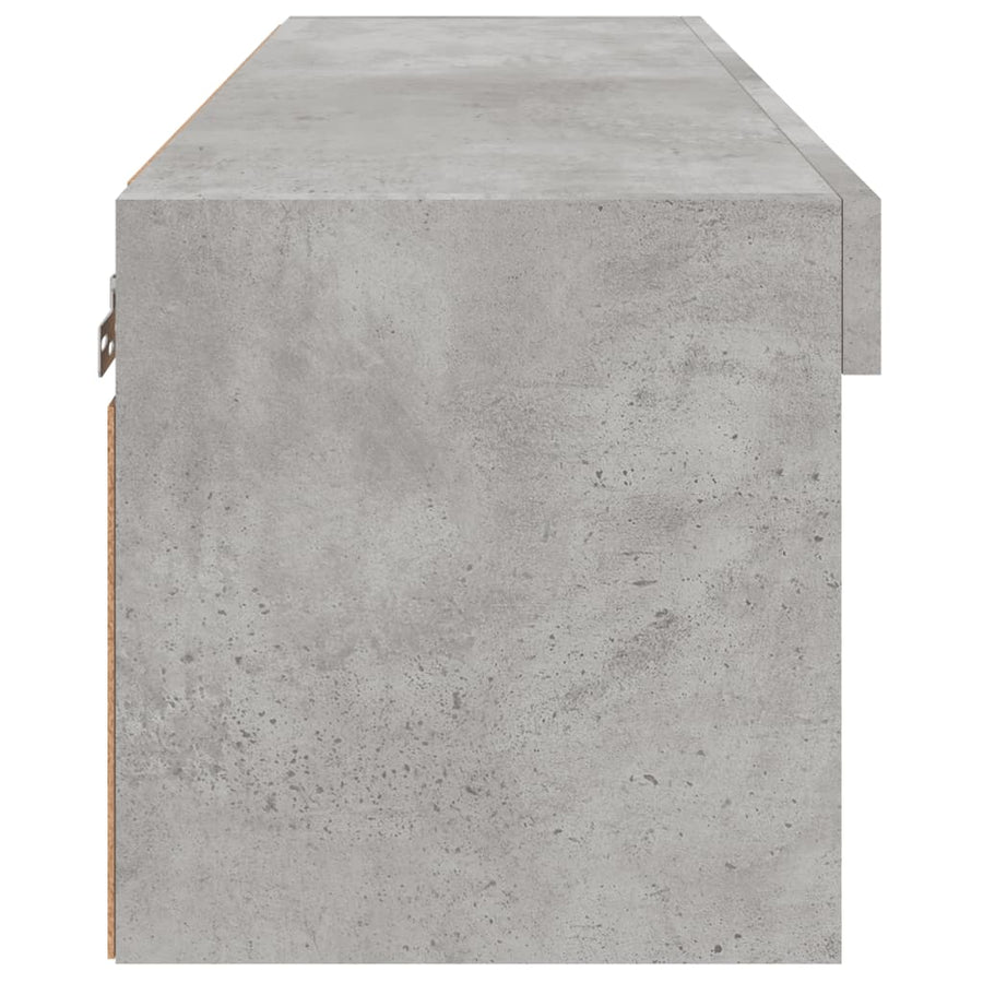 Tv-Meubel Met Led-Verlichting 80X30X30 Cm Betongrijs