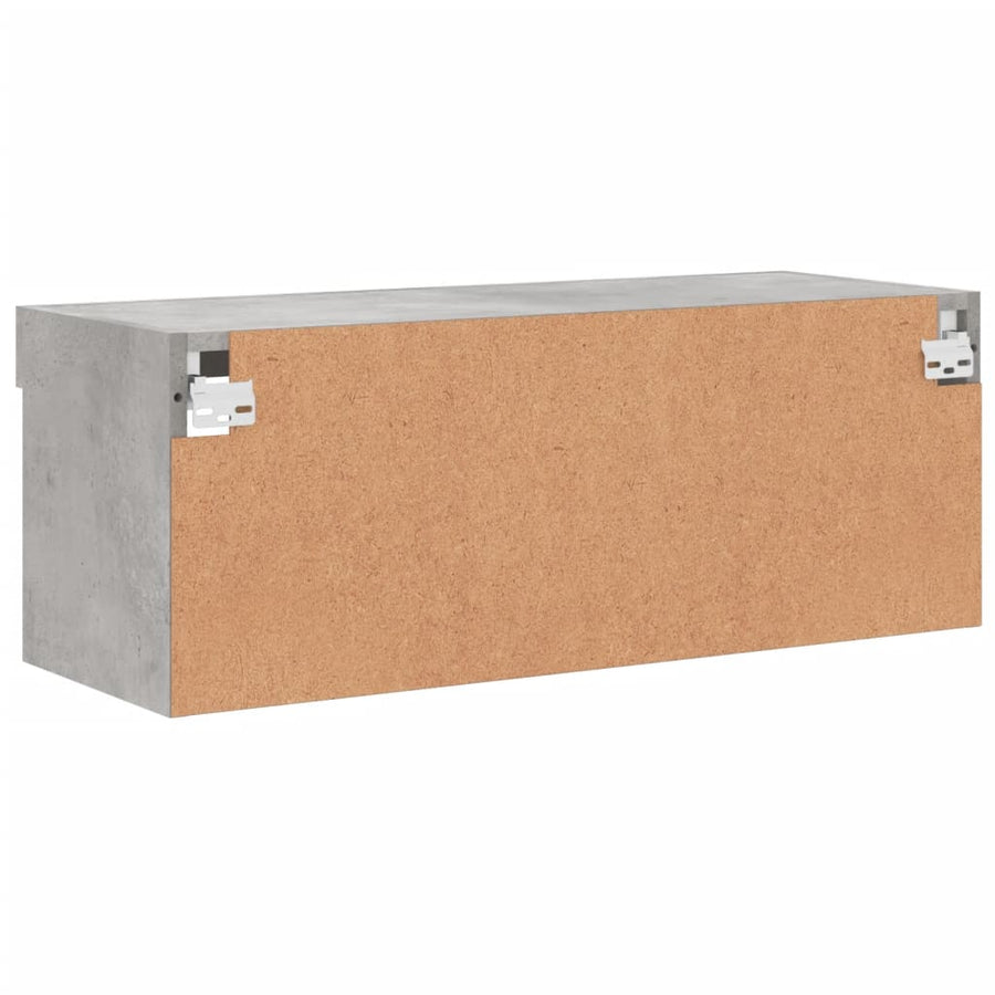 Tv-Meubel Met Led-Verlichting 80X30X30 Cm Betongrijs