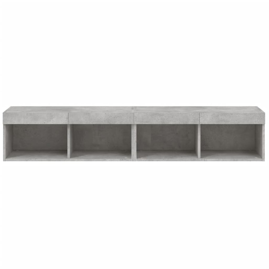 Tv-Meubels Met Led-Verlichting 2 St 80X30X30 Cm Betongrijs