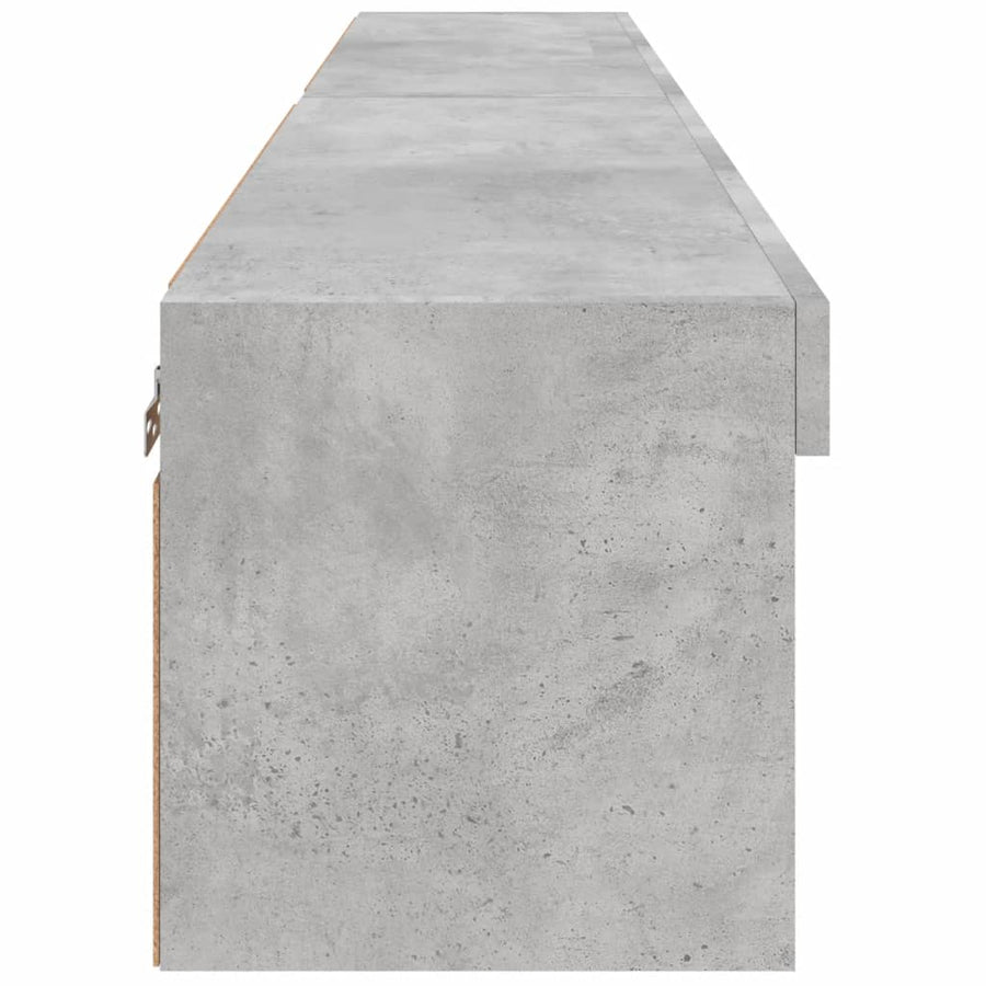 Tv-Meubels Met Led-Verlichting 2 St 80X30X30 Cm Betongrijs