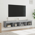 Tv-meubel 80x30x30 cm betongrijs 2 stuks led