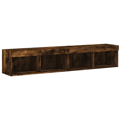 Tv-Meubels Met Led-Verlichting 2 80 x 30 x 30 cm Gerookt eiken